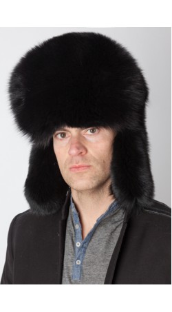 Black fox fur hat – Russian style